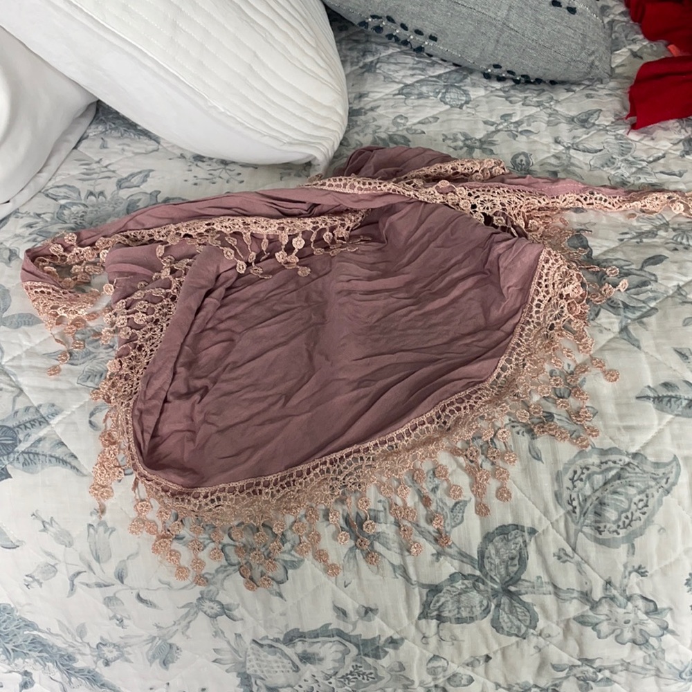 Bohemian dusty rose scarf